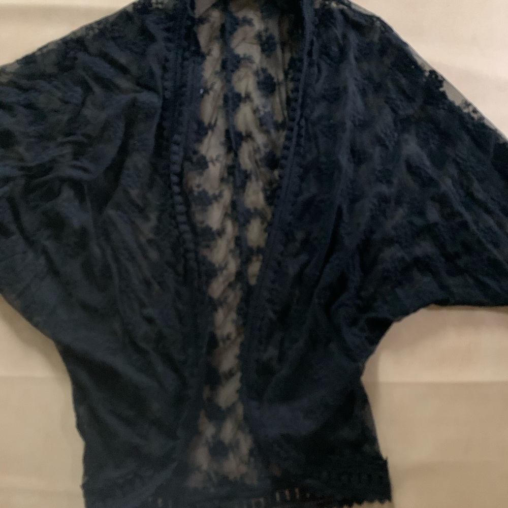 Black lace kimono